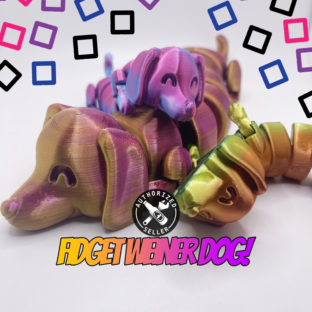 Cute Weiner Dog Fidget Toy Anxiety Relief Stress Reliever Etsy