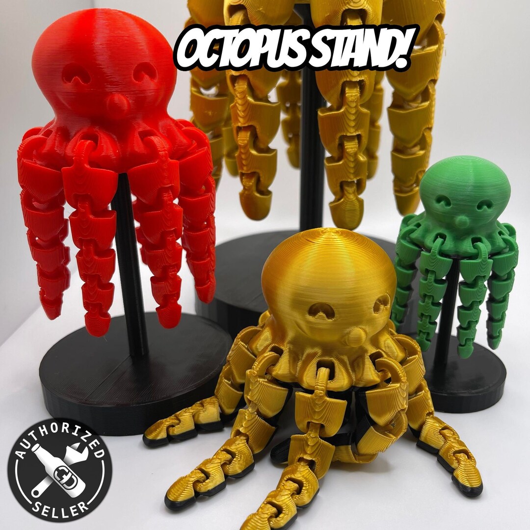 Fidget Octopus Desk Decorative Stand ADHD Sensory Anxiety - Etsy