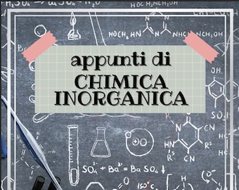 Appunti di Chimica Inorganica - Programma Concorso Docenti cdc A-28/A-50