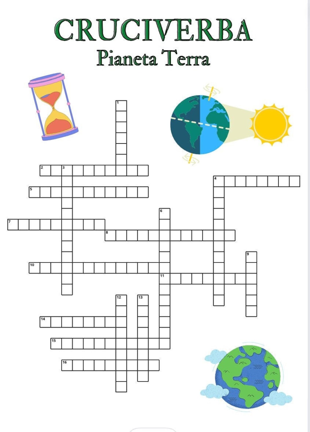 Earth Crossword Puzzle Etsy Earth Crossword Puzzle Etsy