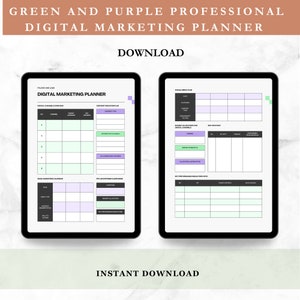 Marketing Strategy Workbook, Marketing Planner, Digital Marketing Planner, Growth Marketing Plan, Marketing Checklist, Customizable in Canva
