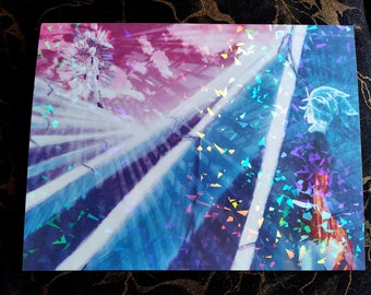 Hoseki no Kuni Print | Phos | Phosphophyllite | Anime Print | Holographic Art Print | Hoseki no Kuni