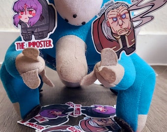 Ghost In The Shell Amogus Beans |Ghost In The Shell || Among us | Waterproof Stickers | Anime Stickers | Meme Stickers |