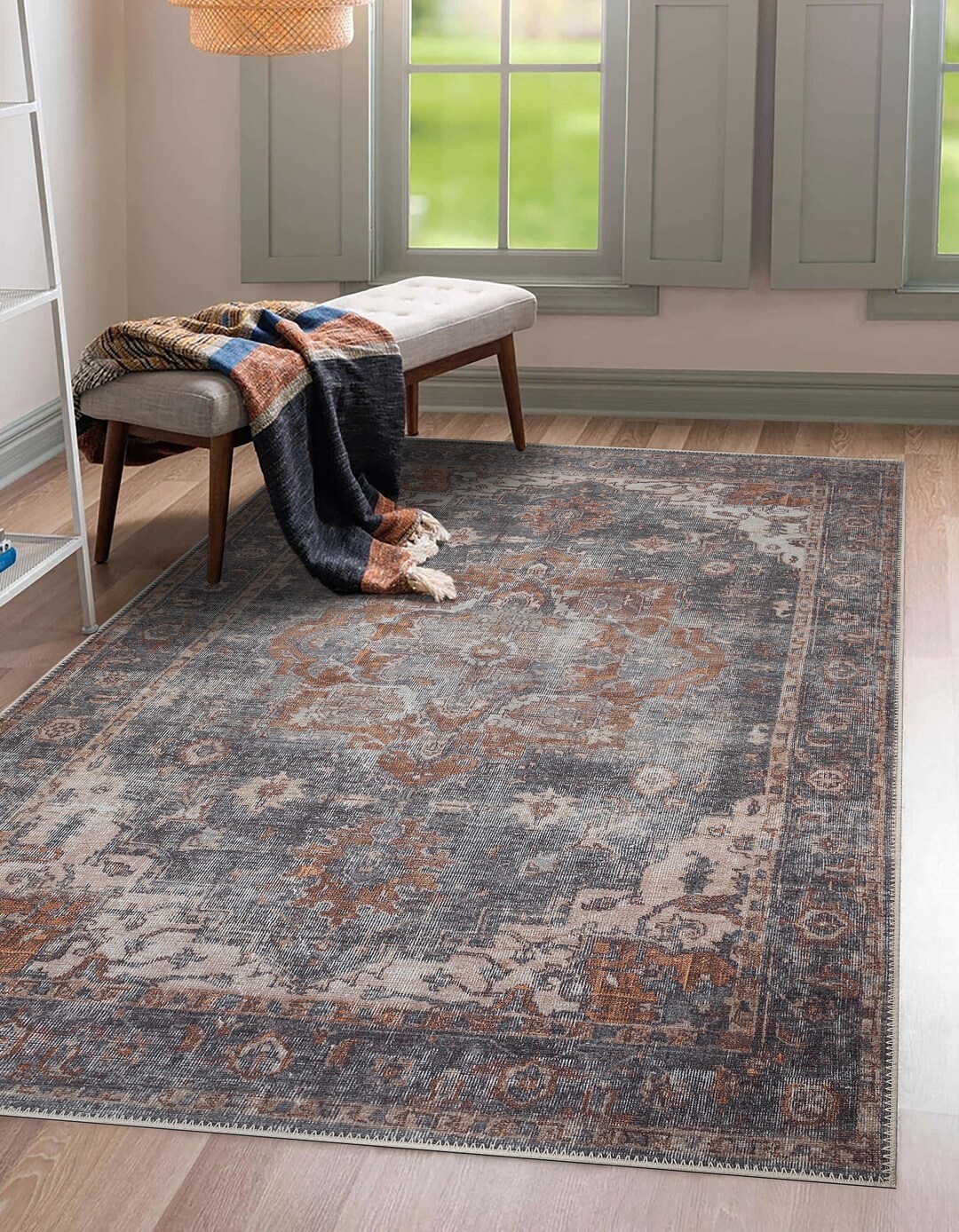 Rugs for Living Room, Vintage Home Decor, Turkısh Area Rug, Floor ...