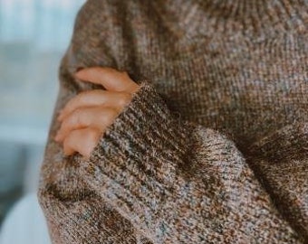 oversize sweater/Warm/knitted clothing/Thick/ mohair Sweaters/Brown/Winter pullover/wool jumper/ mohair/casual sweater/comfortable jumper