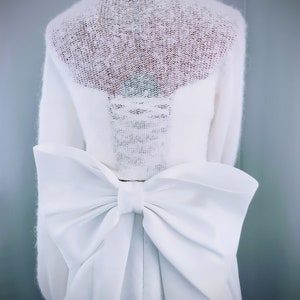 ショートジャケット/花嫁衣装/白いジャケット/ニットジャケット/柔らかく暖かい/ニット服/花嫁ドレス/花嫁用/モヘアカーディガン/ウェディングドレス