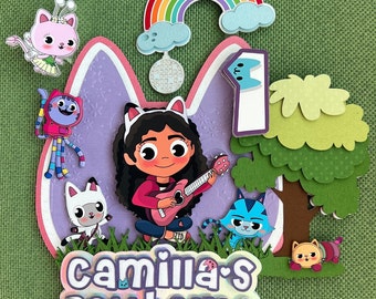 Gabby's Dollhouse Cake Topper: Personalized Birthday Theme