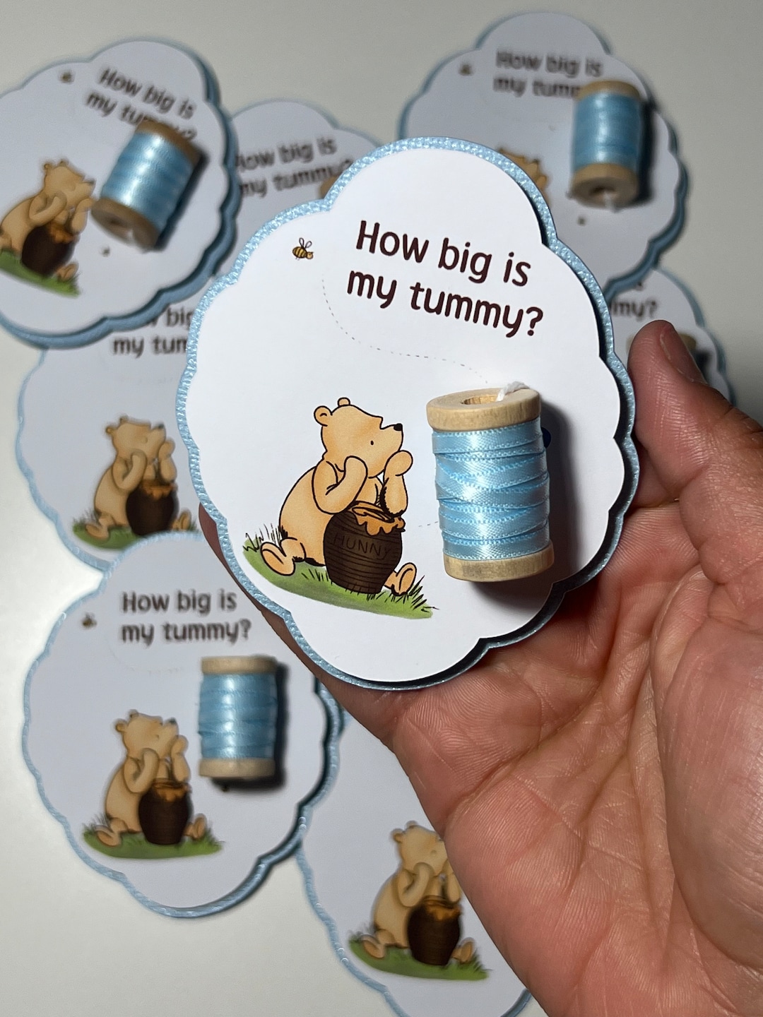 Winnie the Pooh Baby Shower Games, Bump Measuring Game,how Big is Mommy