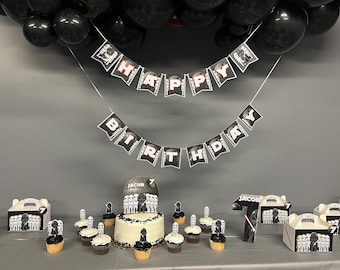 Star Wars Happy Birthday Banner: Darth Vader Party Decor