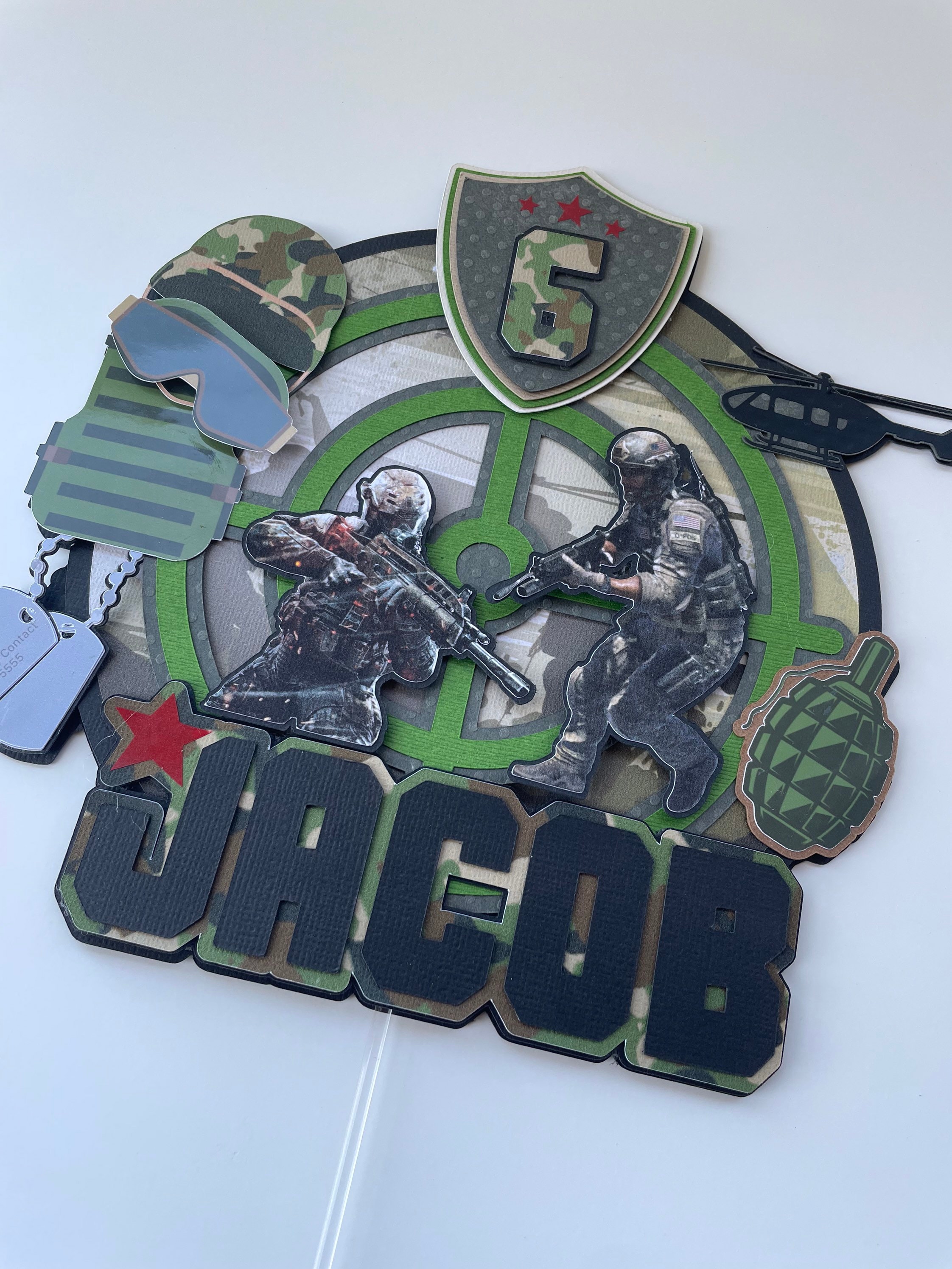 Military Cake Topper Army Cake Topper Military 3D Cake Etsy Canada