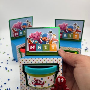 Caixa de Lembrancinhas Play-Doh Pocoyo: Tema de Aniversário Personalizado