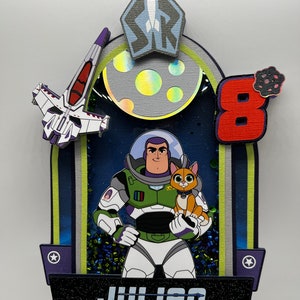 Buzz Lightyear Cake Topper, Buzz Lightyear Shaker Cake Topper, Personalized Buzz Lightyear Cake Topper,Pixar Buzz Lightyear Cake Topper