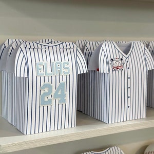 Baseball-Trikot-Geschenkboxen, Sport-Trikot-Süßigkeitenbox, Sport-Leckerli-Boxen, Baseball-Motto-Partygeschenke, 1. Geburtstagsparty