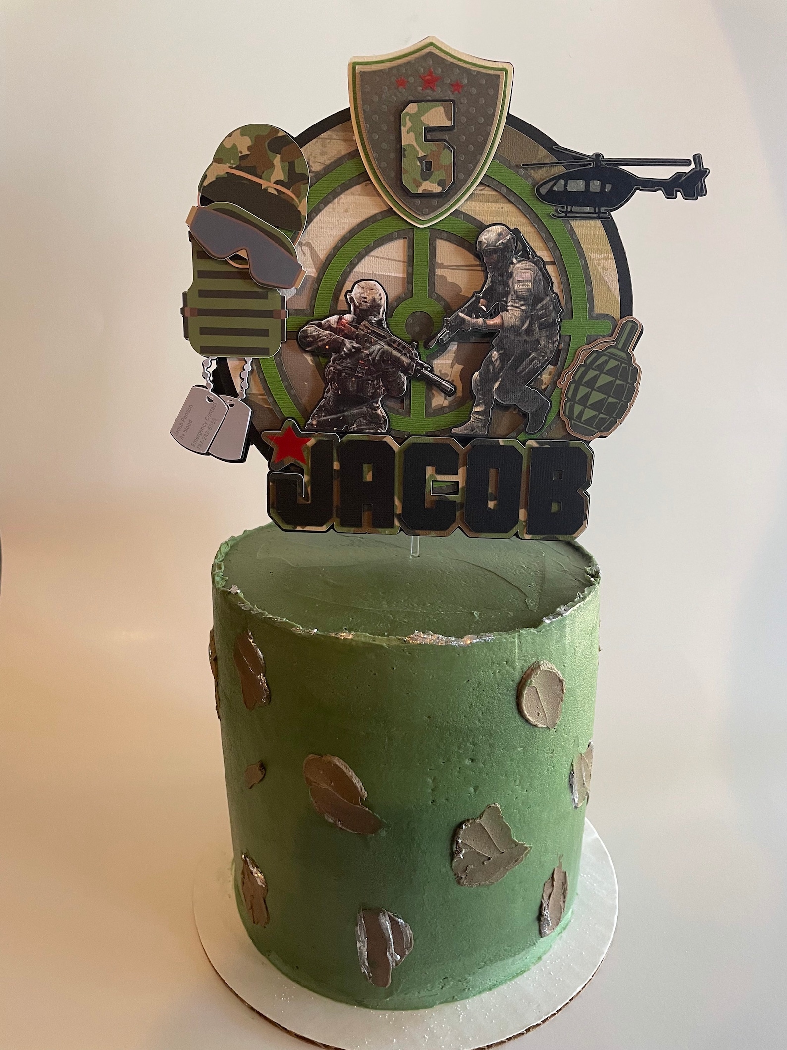 Military Cake Topper Army Cake Topper Military 3D Cake Etsy Ireland
