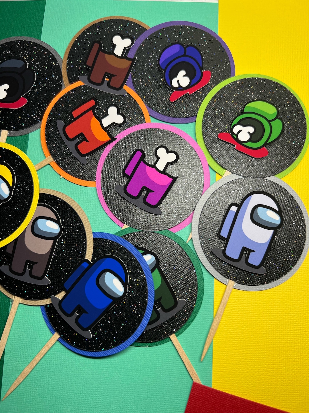 Among Us Cupcakes Toppers, Impostor Decoration, Among Us Birthday Party ...