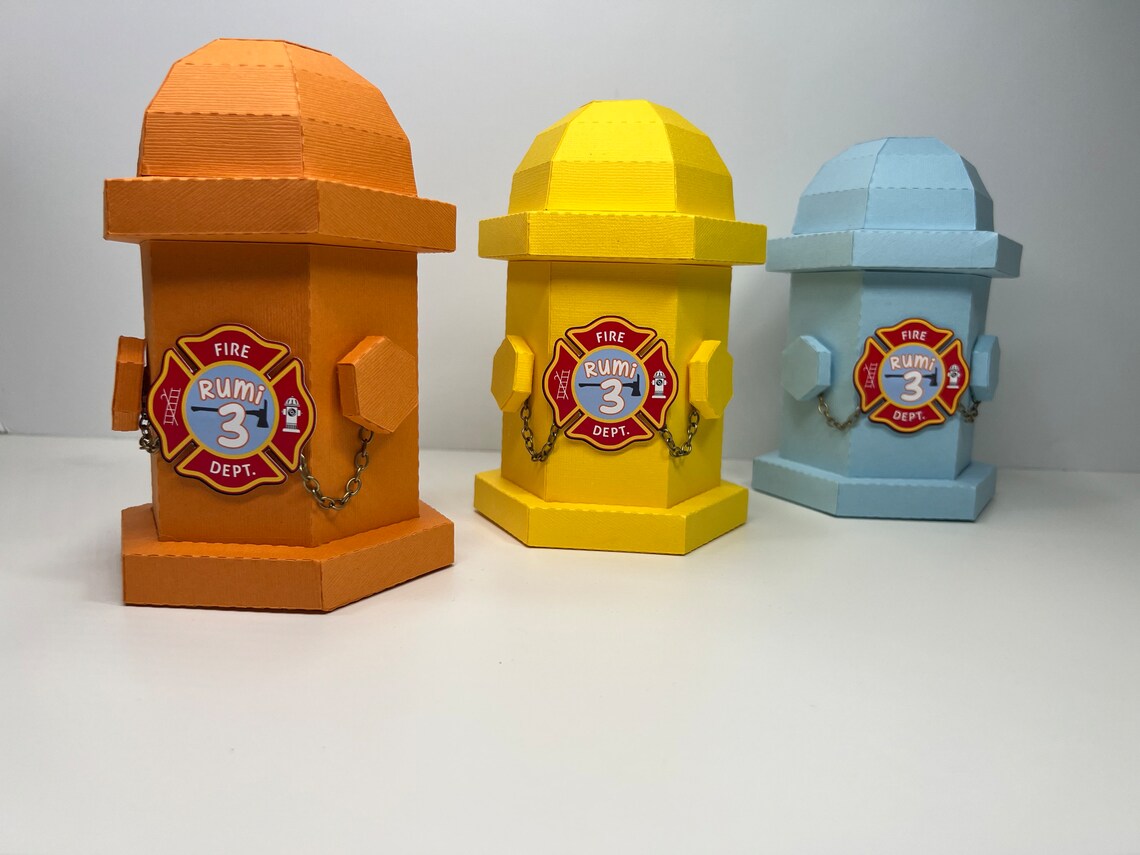 Fire Pump Favor Boxes: Firefighter Birthday Party Treat Boxes - Etsy