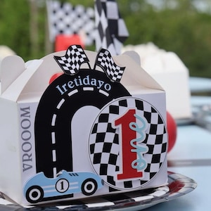 Caixa de lembrancinhas de carro de corrida, aniversário de Fast One, decorações para festa de corrida, decoração de Two Fast, sacolas de brindes, Need Four Speed, 2 Fast, decoração com tema de corrida