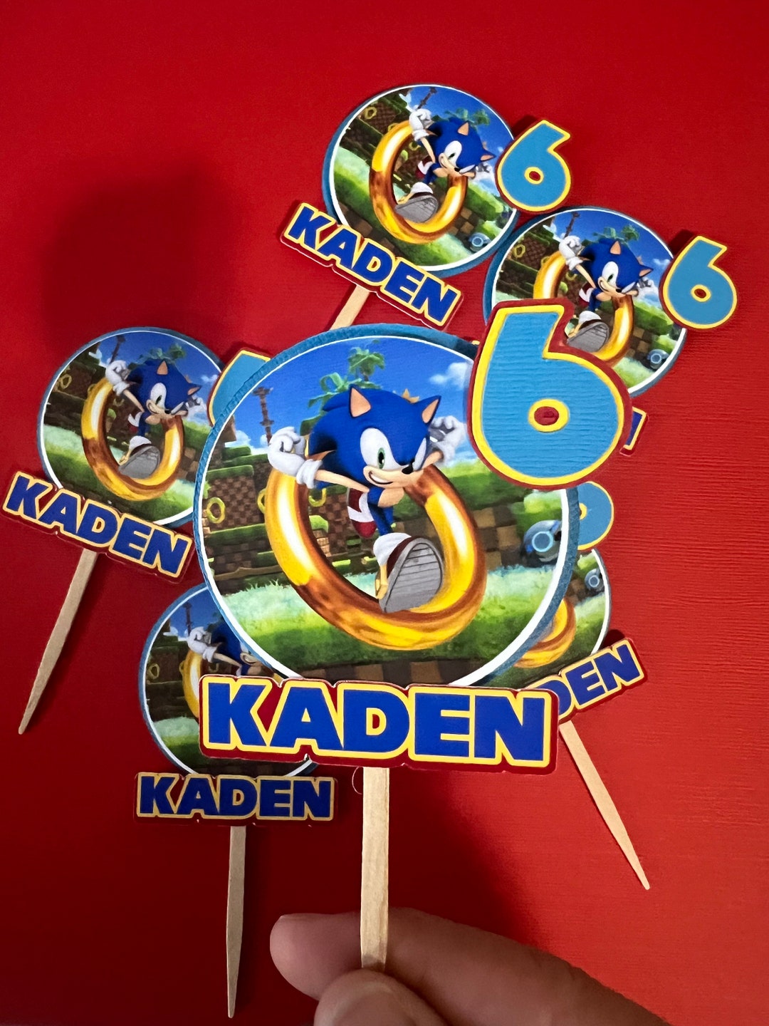 Sonic Cupcakes Toppers Sonic Party Decoration Sonic Birthday Party