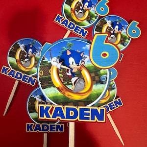 Sonic Cupcakes Toppers | Sonic Party Decoration | Sonic Birthday Party | Sonic Theme | Sonic Party | Sonic Birthday | Sonic Sega