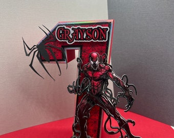 Carnage Birthday 3D Letter: Personalized Party Decoration