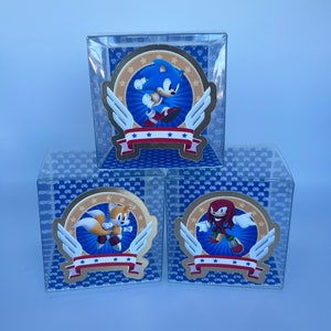 Boîtes de cadeaux Sonic, Décorations Sonic, Boîte de cadeaux transparente, Boîte de cadeaux de fête, Boîte de cadeaux personnalisée, Hérisson sonique, Sonic et Tails, Queues