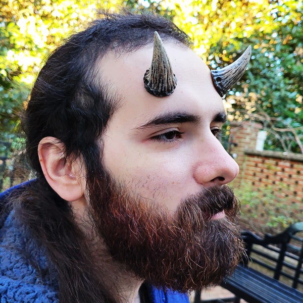 Custom 3D printed horns, fae or demon horns for LARP or Cosplay