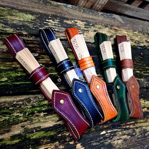 Custom Leather Fan Holster for Renaissance Fairs, LARP, Steampunk, Medieval, Viking, Or Cosplay Costumes