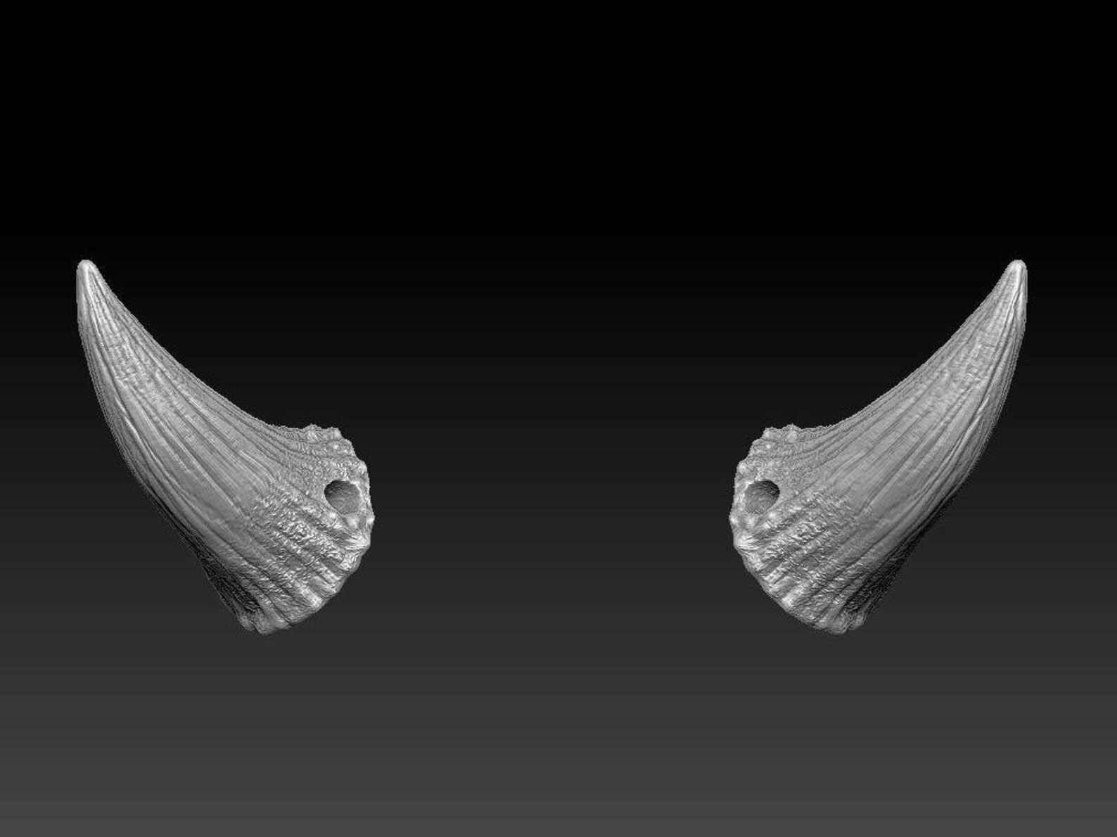 Stout Horns Digital 3D Model, Fey Demon Dragon Cosplay (STL File) - Etsy