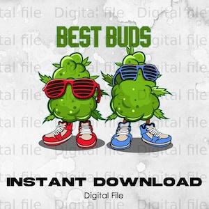 Meilleurs bourgeons mauvaises herbes Svg, Png. Fichier d'impression Pot Pothead. Stoner amis Clipart, graphique, téléchargement immédiat, fichier numérique.