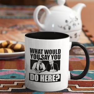 Office Space mug.  What would you say You do here? Lumbergh, Tps reports, Corporate America 11/15 oz coffee mug.