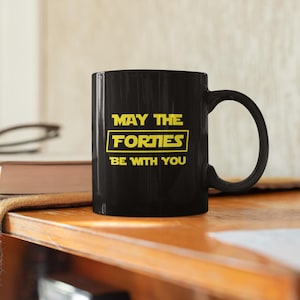 Forty Birthday Gift, May the Forties Be With You, Star mug. 40th Birthday Present, 40 Years Old Cup. Turning Forty Gift