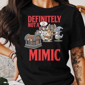 Definitely Not a Mimic Shirt, Cute Adventurers Tee, RPG Inspired T-Shirt, Funny Gaming, Geeky DandD Shirt