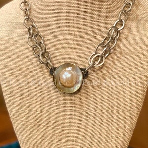 Natural Mabe Blister Pearl Necklace