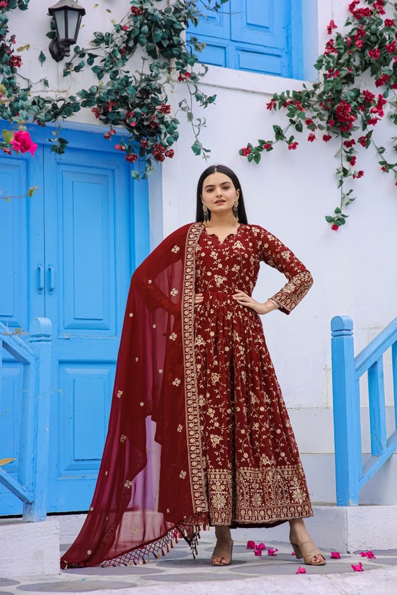 Anarkali wedding dress clearance