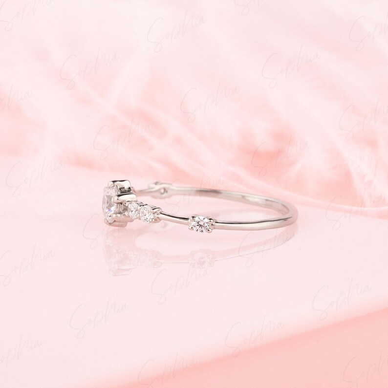 925 Sterling Silver Cz Promise Ring for Her Dainty & Simple Etsy