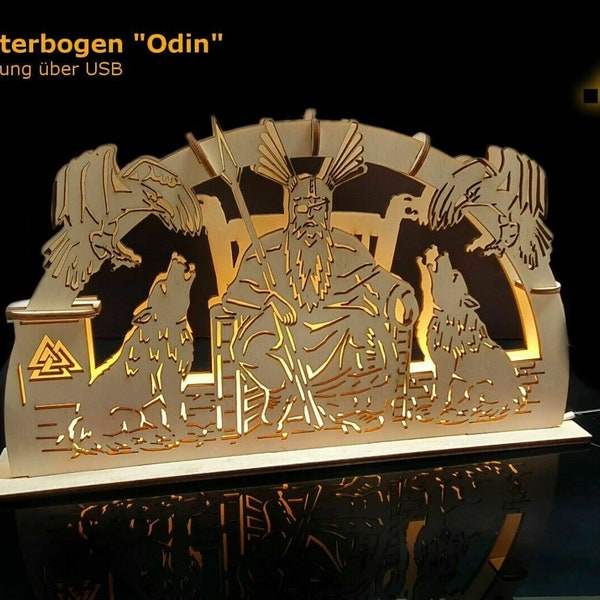 LED Schwibbogen Lichterbogen- Thron Odin-Mini