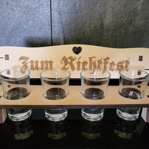 Wooden schnapps bench - gift for a topping-out ceremony - handmade