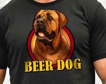 Beer Dog T-Shirt, Mastiff Dog T-Shirt, Craft Beer T-shirt, Dog Lovers Shirt, Best Brewery T-Shirts, Cool Brewery T-Shirts, Unisex T-Shirt