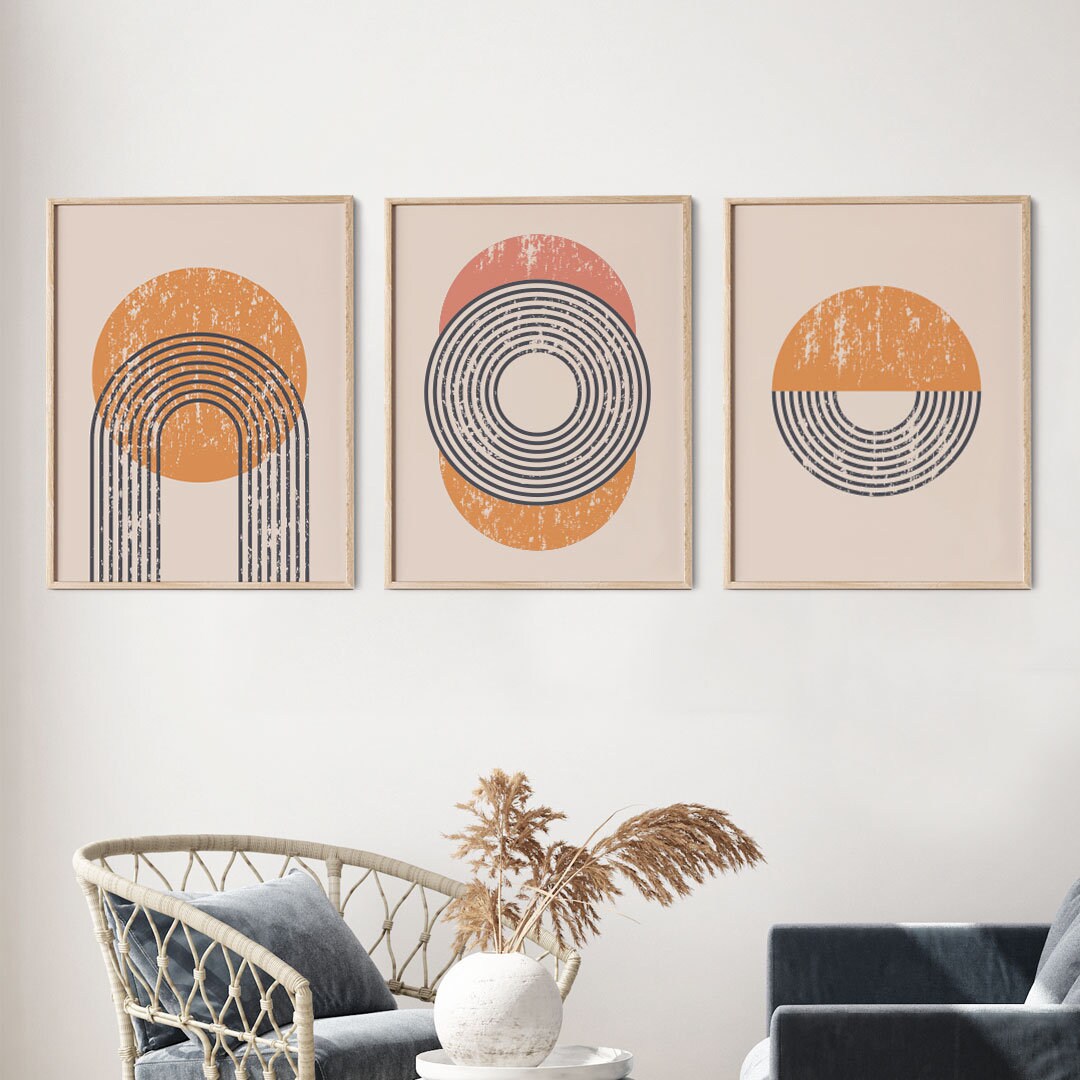 Printable Art Mid Century Modern Art Set of 3 Prints - Etsy