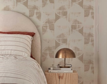 Abstract Geometric Wallpaper – Neutral Peel and Stick Removable Wall Mural