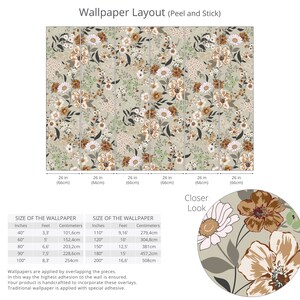 Floral Meadow Wallpaper: Hand Drawn Blooms, Peel and Stick or ...