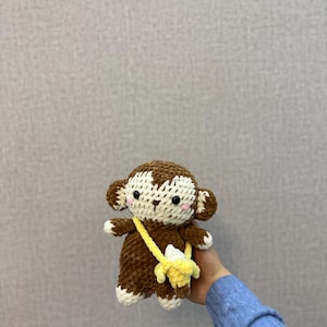 Handmade Crochet Monkey Plush – Soft Amigurumi Monkey Toy – Cute Handmade gift