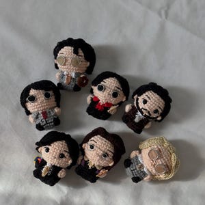 Pluszowy brelok Amigurumi z BTS 2.0 MV, szydełkowane figurki inspirowane albumem Arirang, zawieszka z motywem członka BTS, ręcznie robiona dekoracja biurka kolekcjonerskiego K-popu