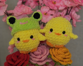Handmade Squishy Crochet Duck Plush – Amigurumi Animal Toy
