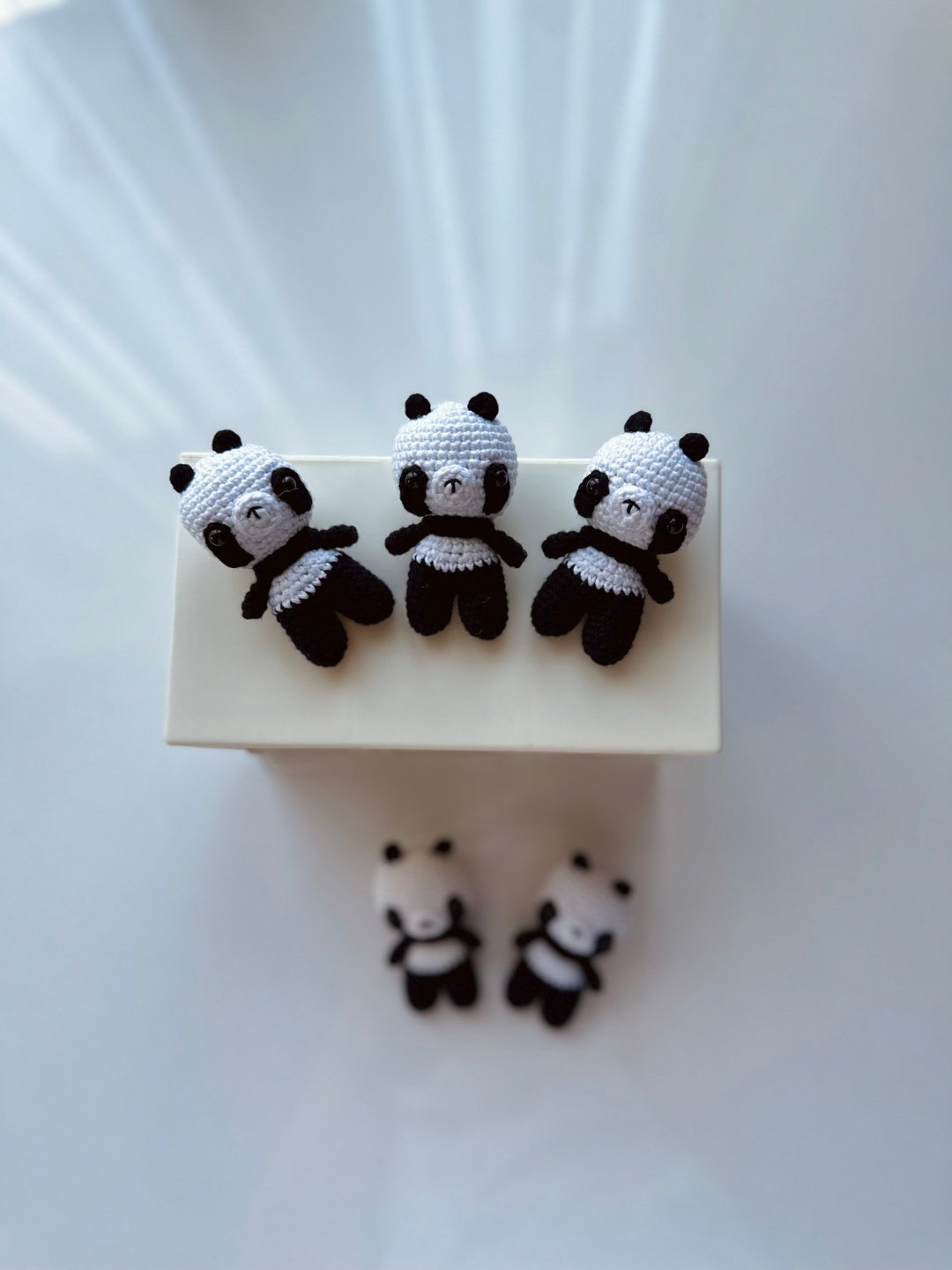 Crochet Panda Keychain Trash Panda Panda Art Squishly Etsy