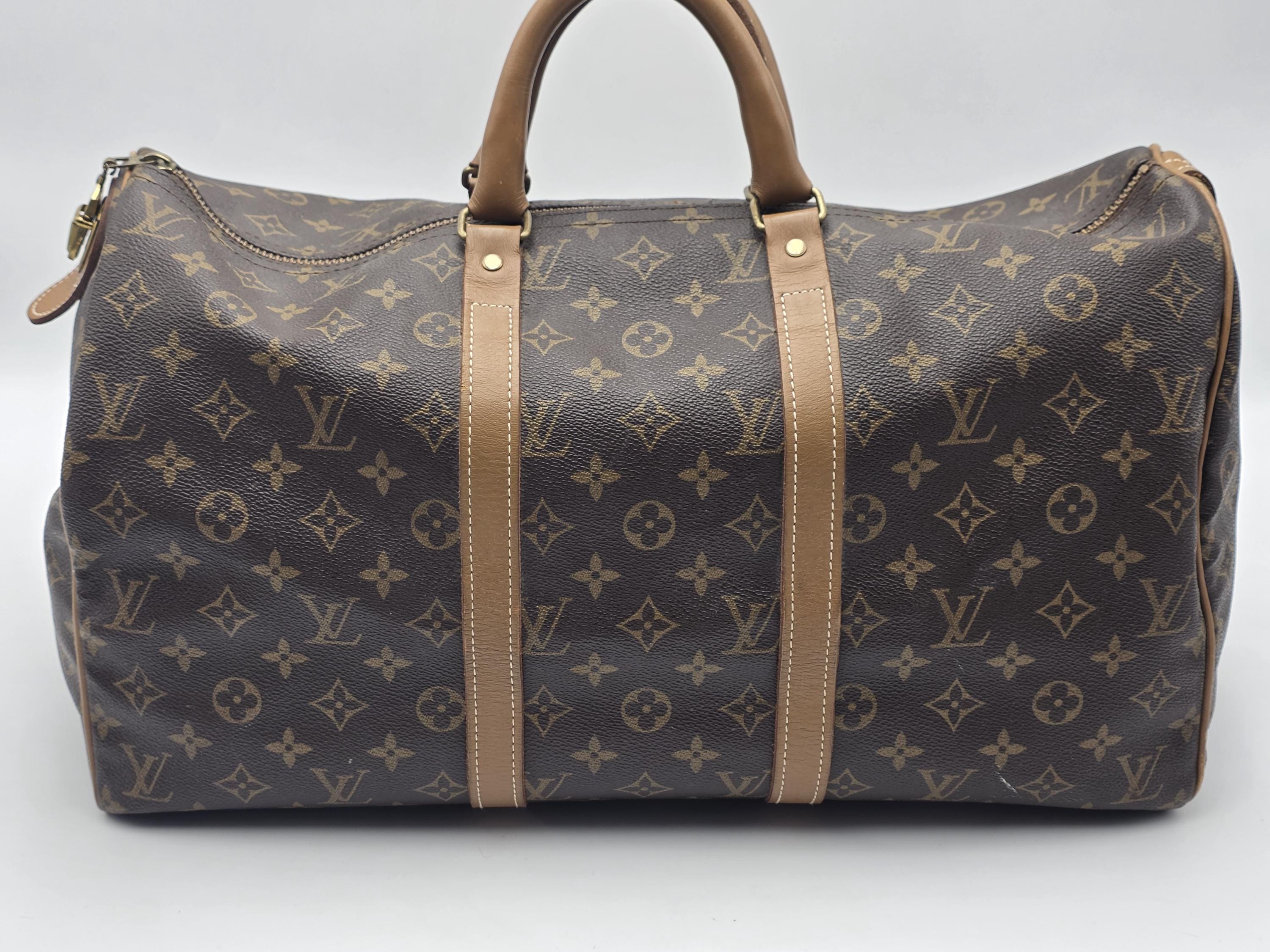 Vintage Louis Vuitton Monogram Keepall 50 Duffel Bag, 1970s French