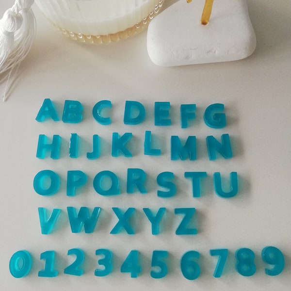 Mini resin alphabet letters, 26 resin letters, resin alphabet, 10 resin mini numbers, special gift for your youngest to learn the alphabet