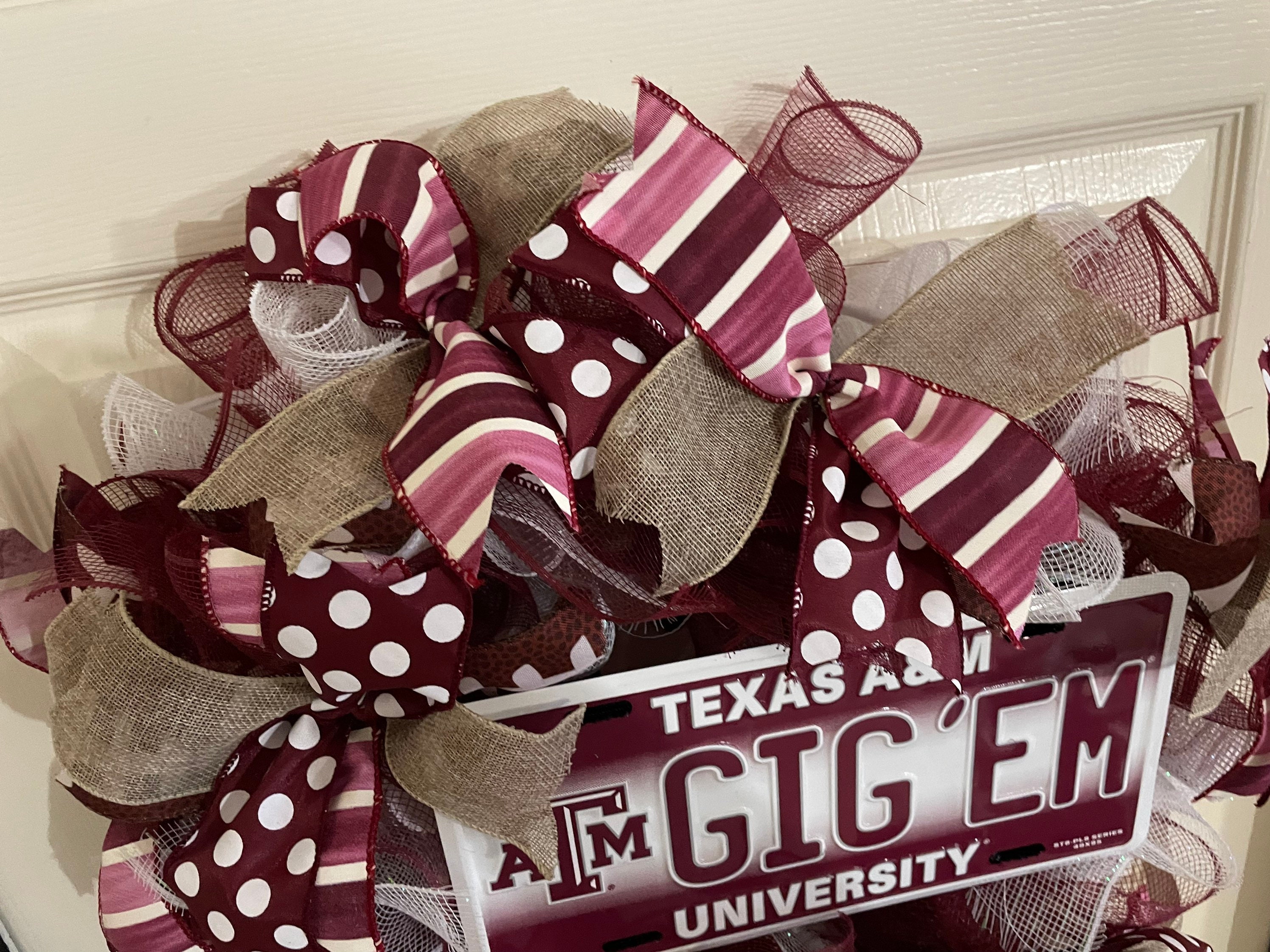 Texas A&M Wreath, Texas Aggies - Etsy