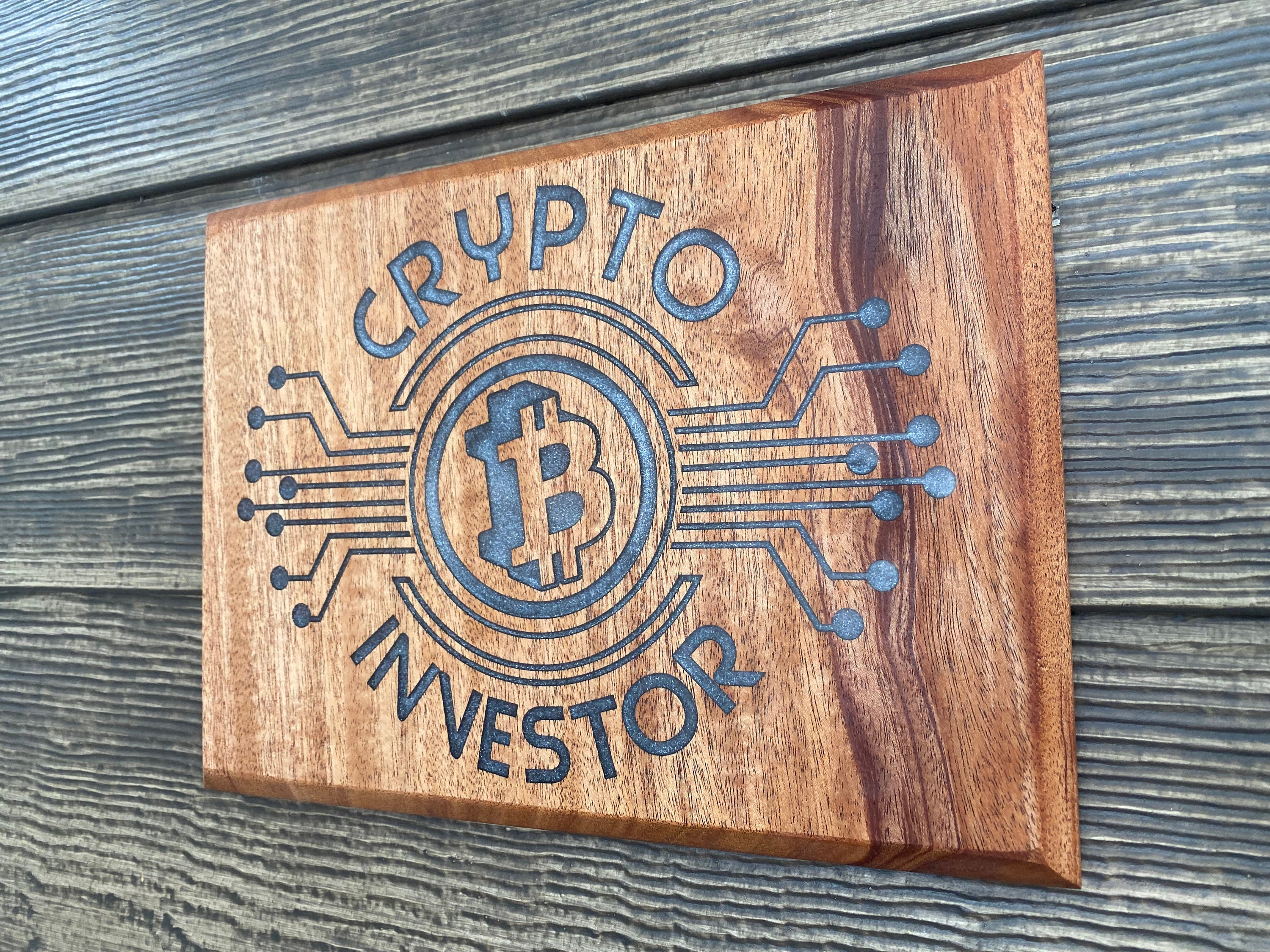 Crypto Investor Wood Wall Art - Etsy Israel