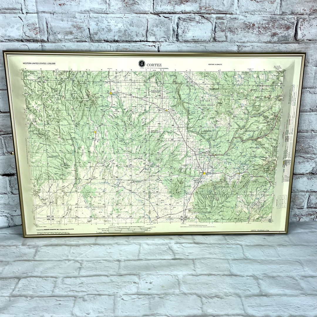 3 Hubbard Scientific Raised Relief Maps 32x21 Large Vintage Colorado